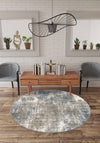 Azure Abstract Neutral Rug