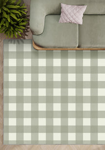 Jove Checkered Sage Green Rug