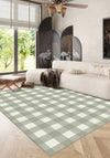 Jove Checkered Sage Green Rug