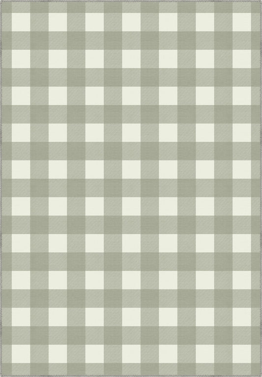 Jove Checkered Sage Green Rug