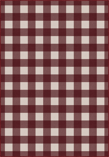 Jove Checkered Red Rug