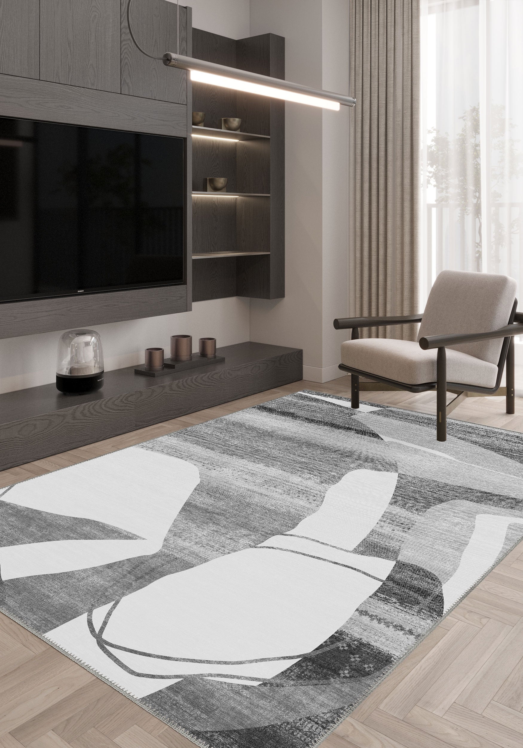 Dax Grey Art Deco Rug