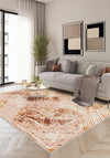 Briar Orange Geometric Rug