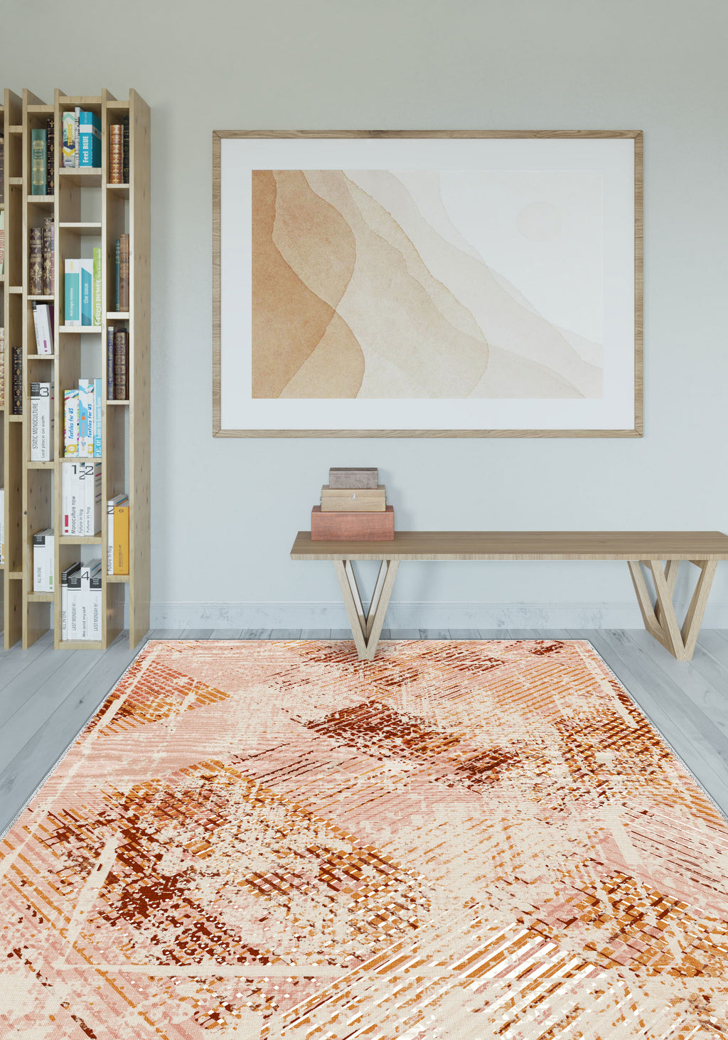 Briar Orange Geometric Rug