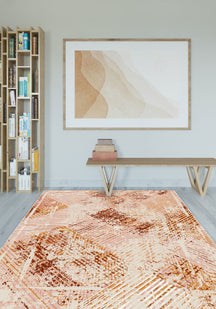 Briar Orange Geometric Rug