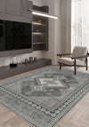 Magnus Medallion Grey Rug