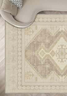 Magnus Beige Medallion Rug