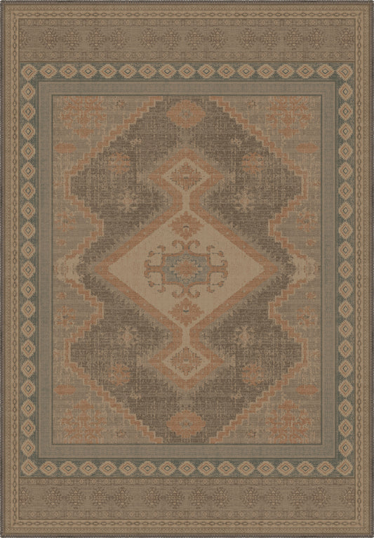 Magnus Brown Medallion Rug