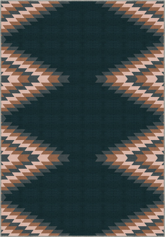 Cadmus Geometric Teal Rug