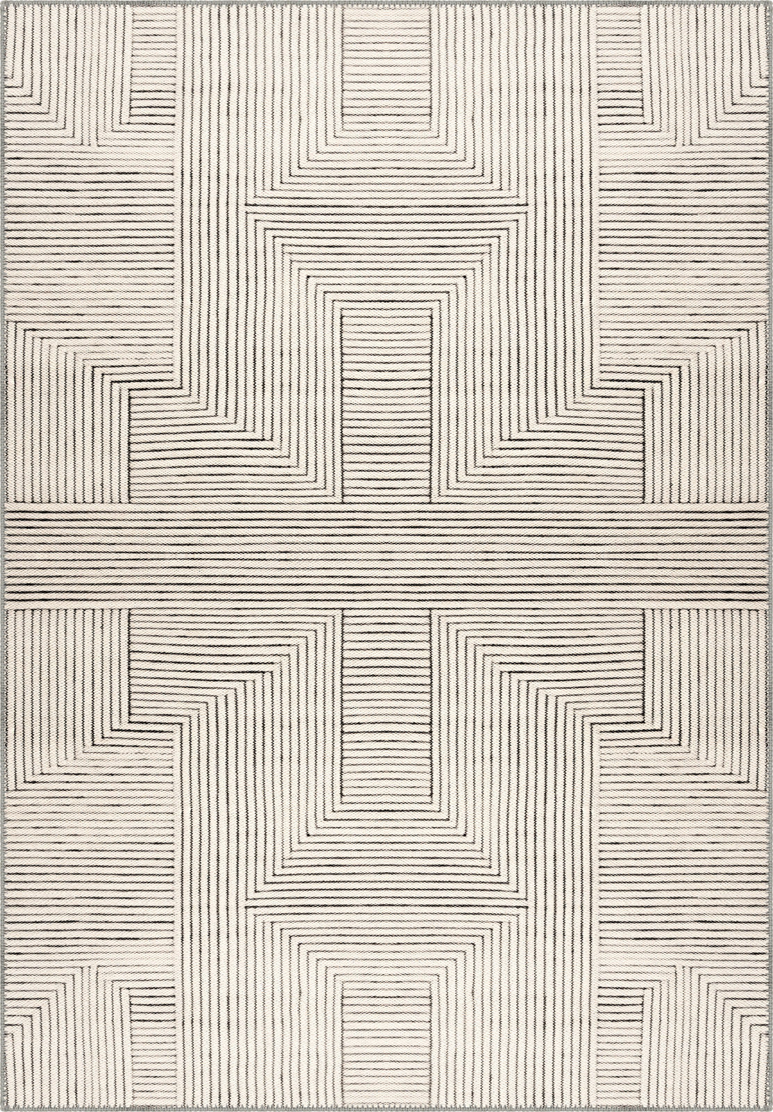 Theron Geometric Beige Rug