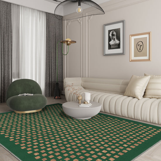 Deep Green Rug Pattern Thalia Geometric Deep Green Rug | Rugette Area Rug