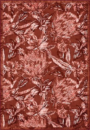 Liora Floral Red Rug