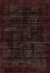 Anya Black Red Distressed Rug