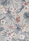 Mira Grey Washable Floral Rug