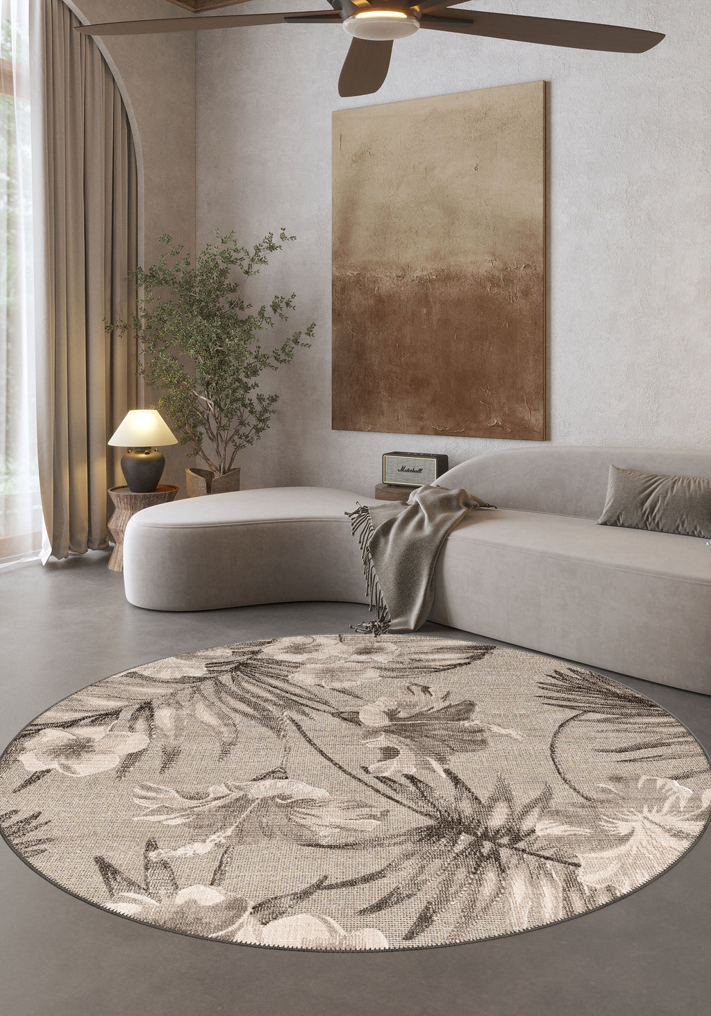Mira Brown Natural Rug