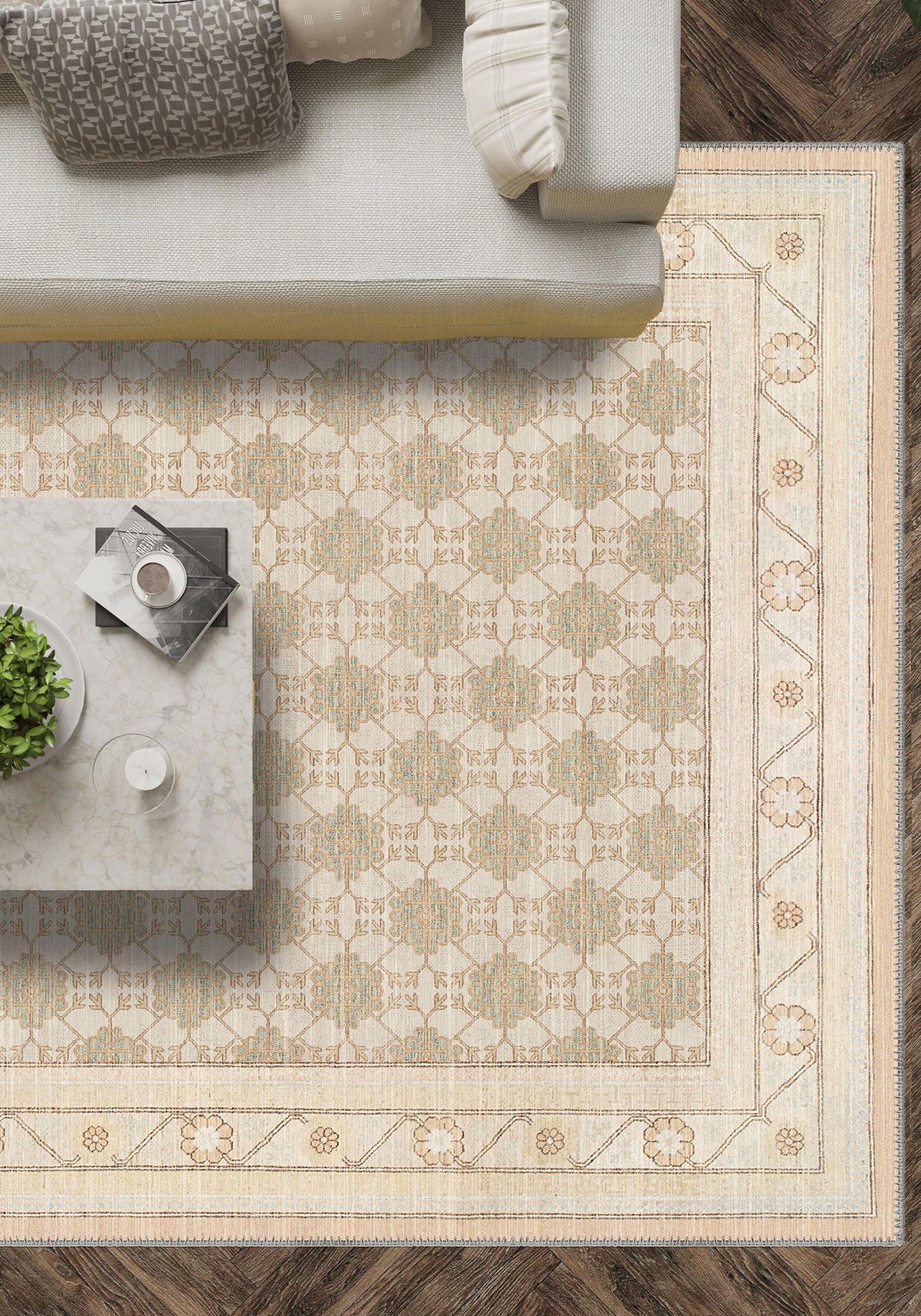 Connor Cream Vintage Rug | Rugette