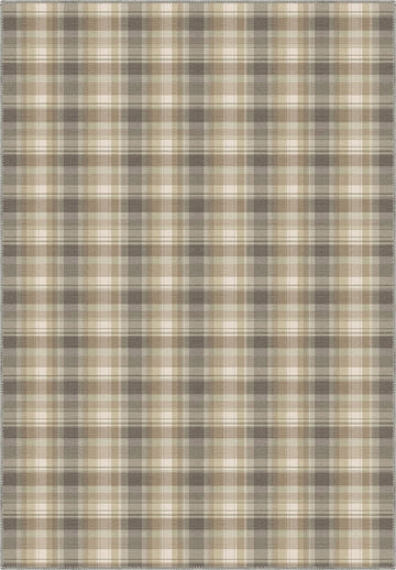 Odette Beige Plaid Rug