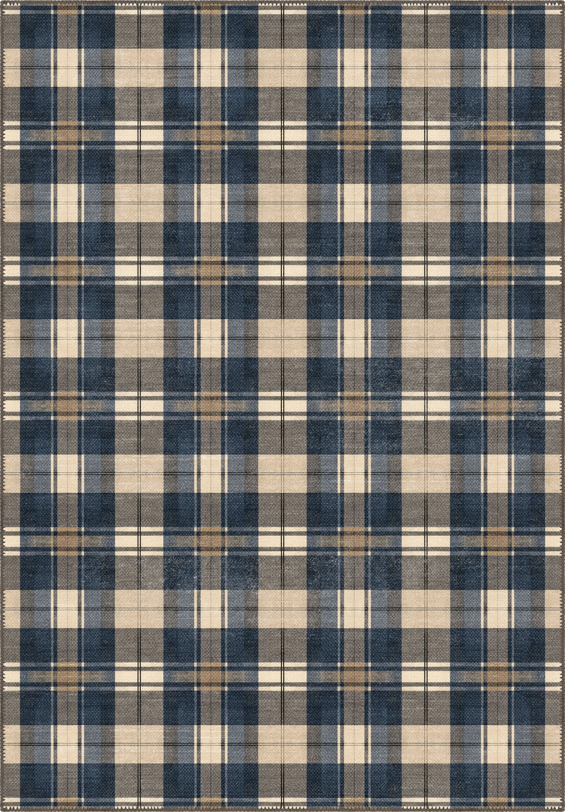 Odette Washable Plaid Rug | Rugette