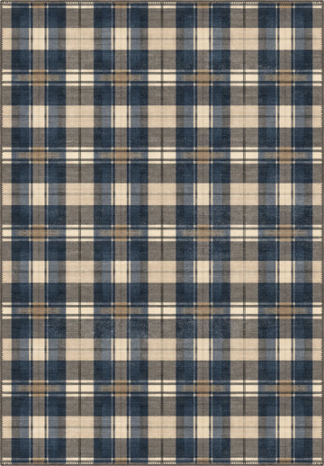 Odette Washable Plaid Rug