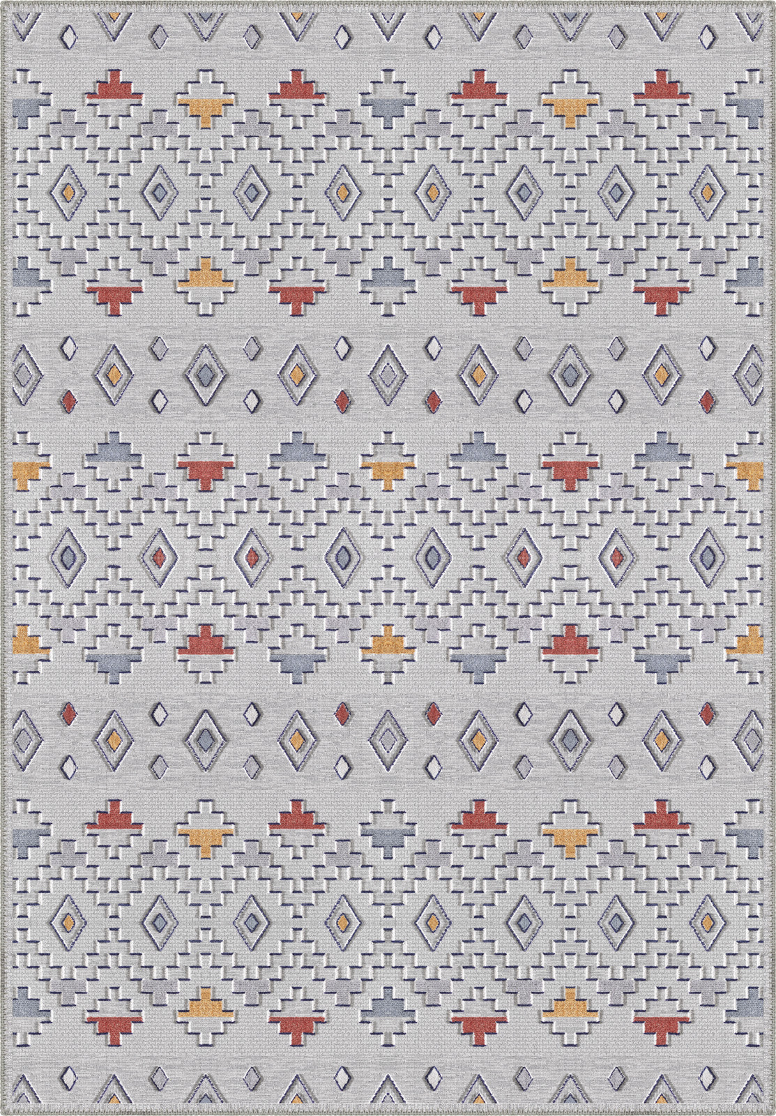 Mateo Grey Aztec Rug