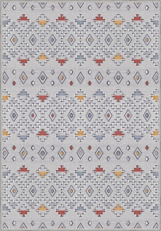 Mateo Grey Aztec Rug