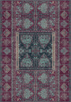 Andrew Burgundy Purple Vintage Washable Rug