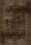 Ayden Bordered Brown Rug