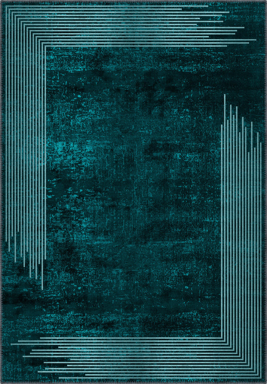 Ayden Teal Washable Rug