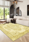 Adrian Yellow Oriental Washable Rug