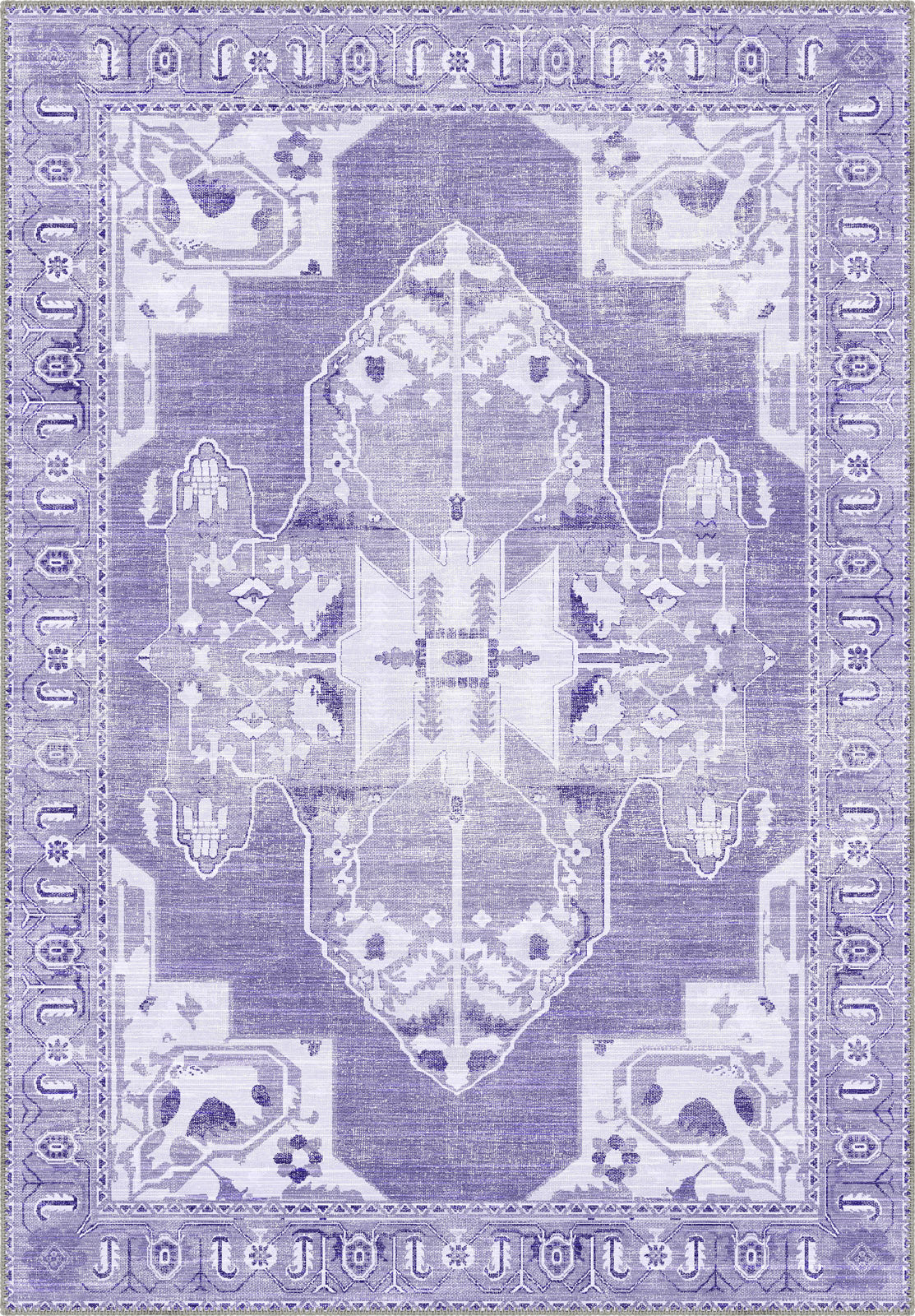 Adrian Purple Vintage Rug | Rugette Lilac Rug