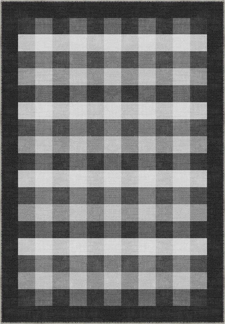 Liam Bordered Anthracite Rug