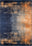 Gabriella Blue Orange Abstract Washable Rug