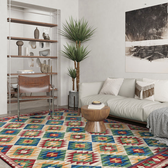 Turkish kilim rug for living room.