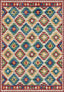 Multicolor Turkish kilim rug.