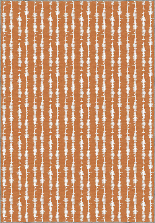 Penelope Orange Striped Rug