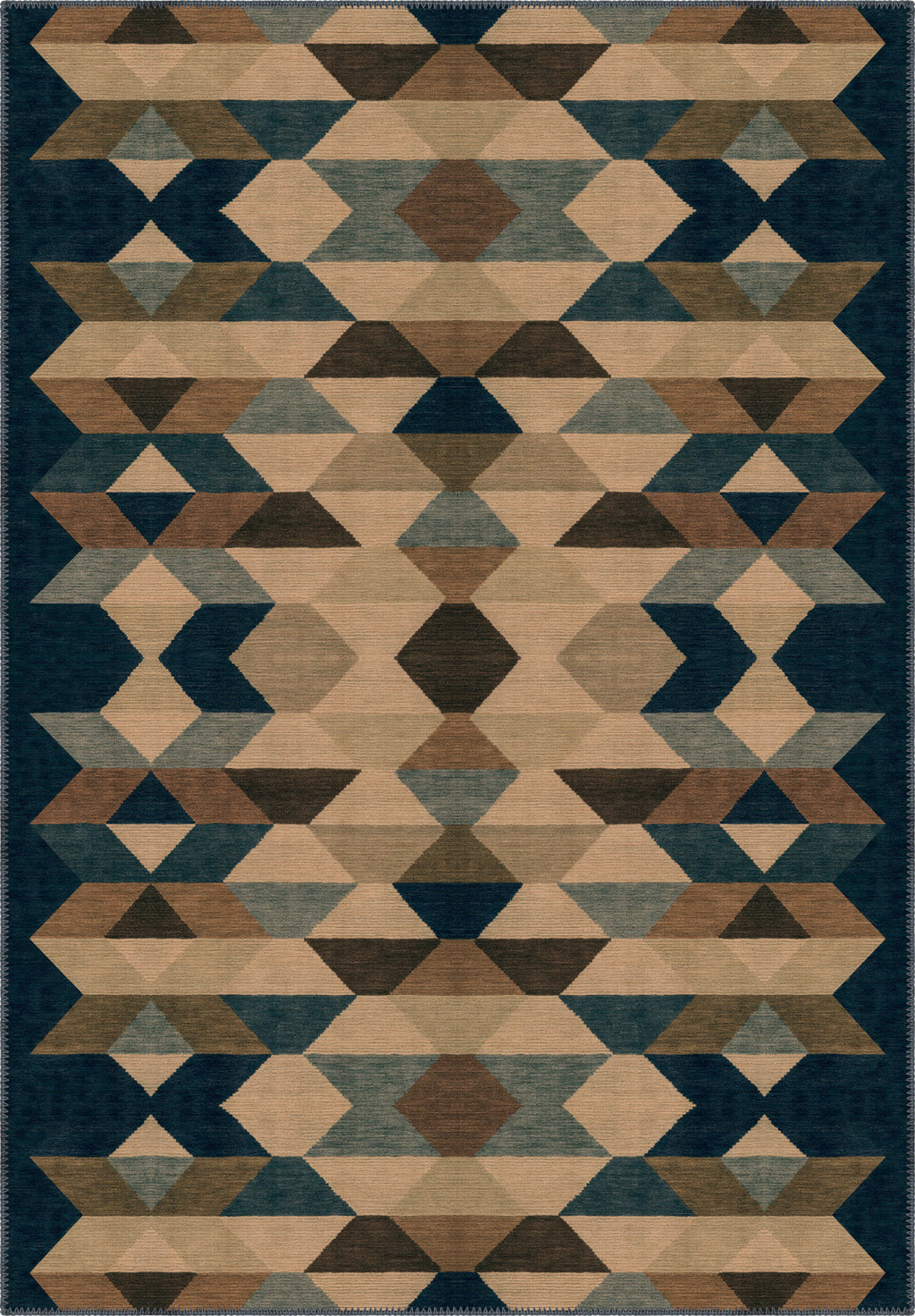 Rivena Beige Geometric Rug