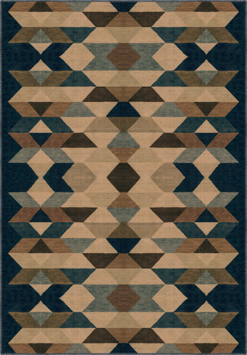 Rivena Beige Geometric Rug