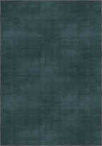 Teal rug with a subtle pattern on a plain background