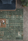 Nora Washable Green Rug