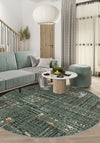 Nora Washable Green Rug