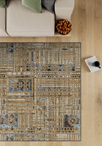 Nora Abstract Brown Modern Rug