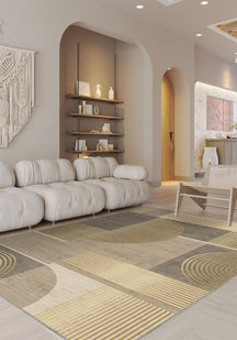 Peyton Gold Geometric Rug