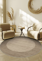 Savannah Bordered Brown Rug