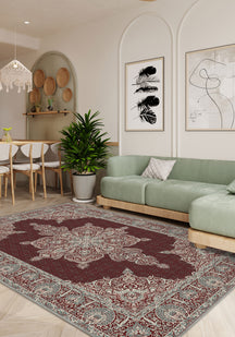 Farinda Burgundy Persian Rug