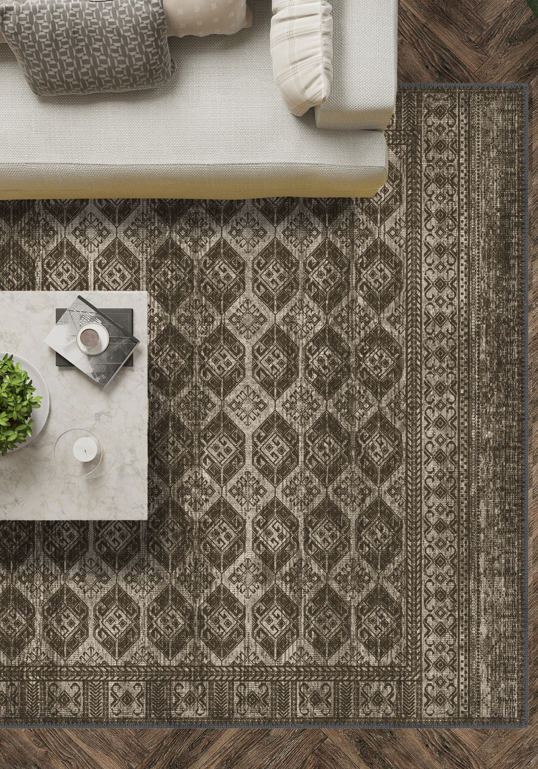 Larona Brown Rustic Rug