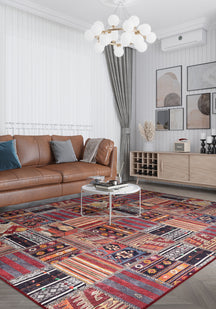 Isla Colourful Patchwork Washable Rug