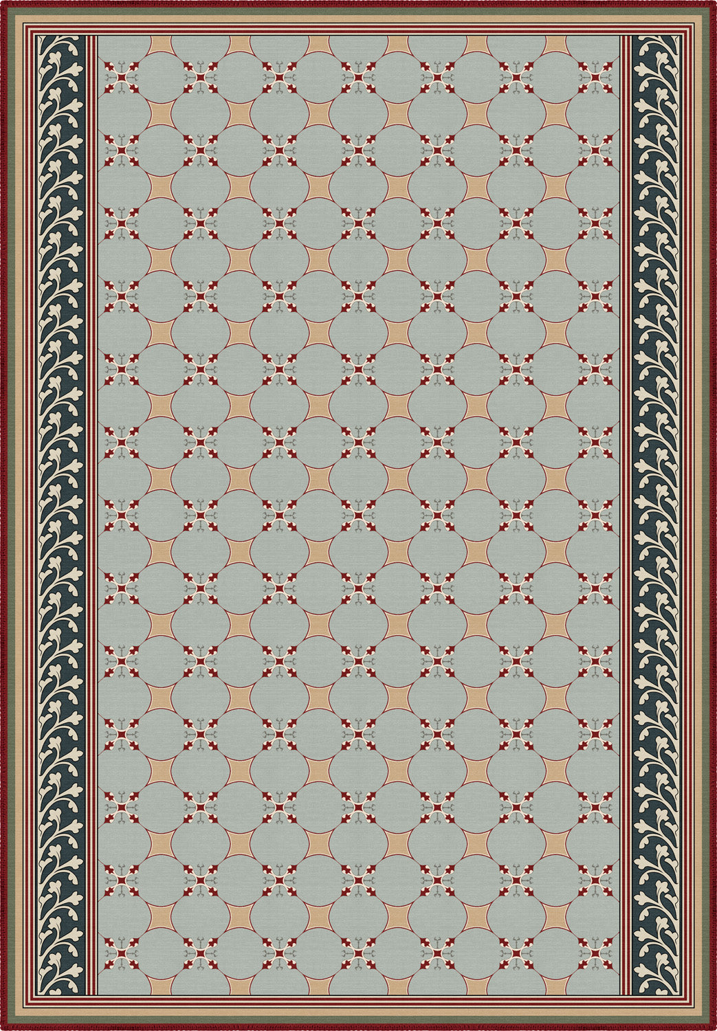Regency Tile Rug Eloise Vintage Trellis Tile Rug | Rugette Gothic Rug