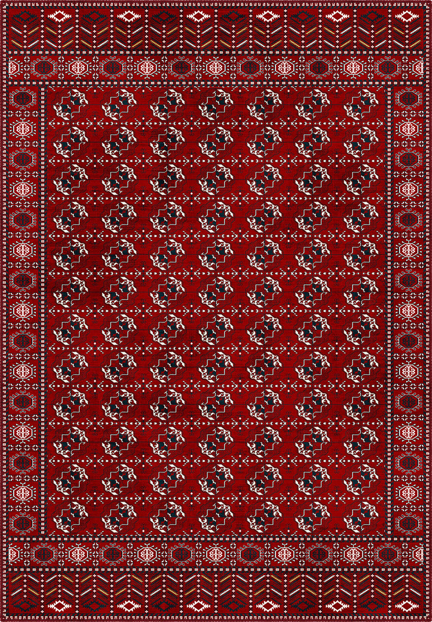 Boho Rug Simple Red Kael Red Boho Rug | Rugette Bokhara Rug