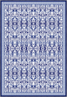 Aveline French Blue Foliage Rug