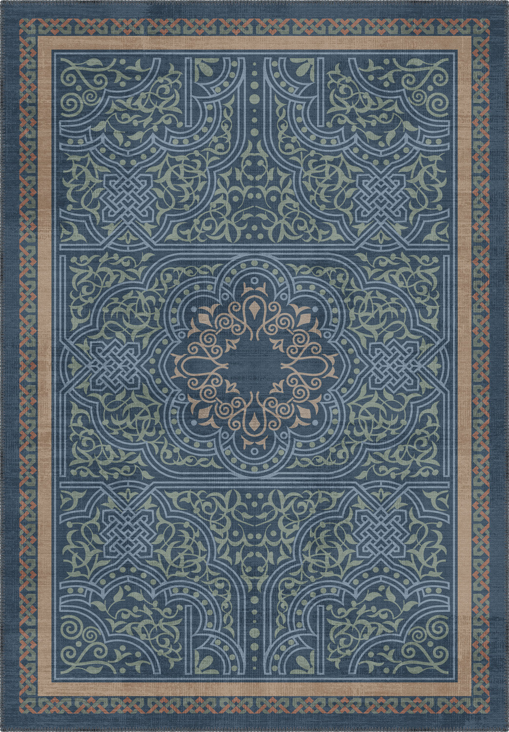 Ronan Blue Celtic Rug | Rugette Medallion Rug